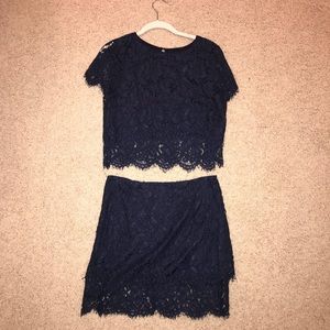 Lulus navy two piece dress